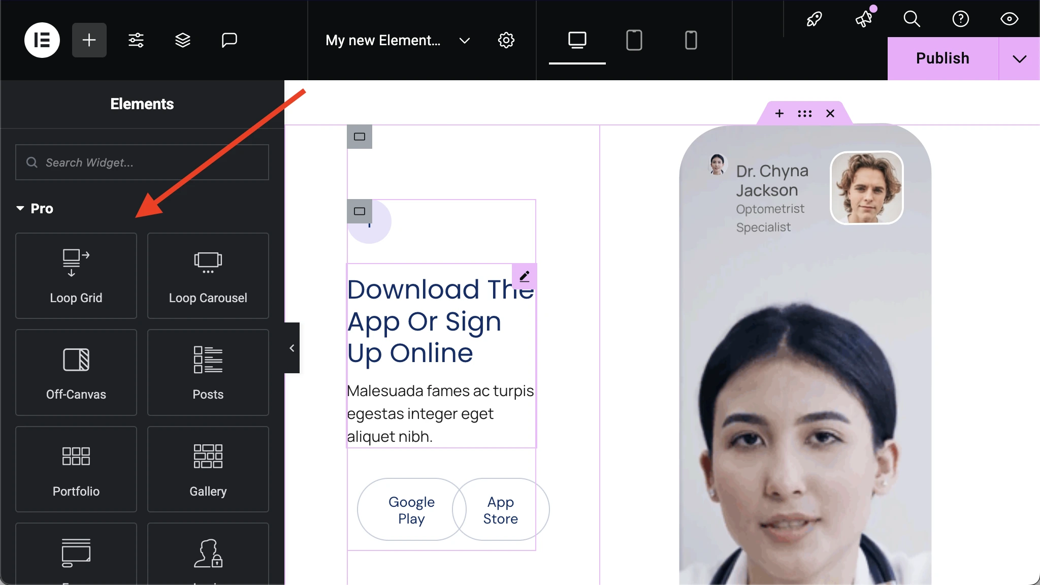 Widgets Elementor