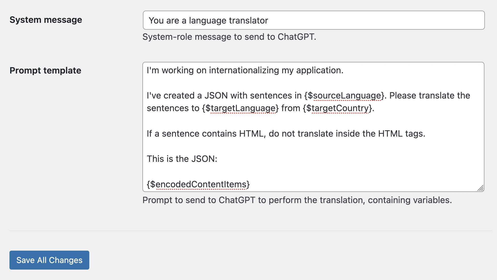 Prompts personnalisés